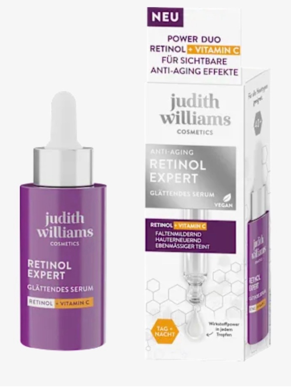 Judith Williams Anti-Aging Expert Serum Retinol + Vitamin C, NEW in Box Germany!